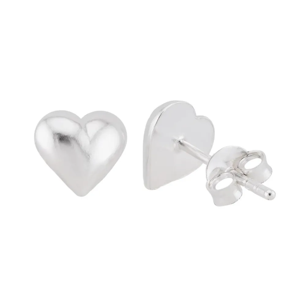Brinco de Prata 925 Coração liso 8MM - Image 3