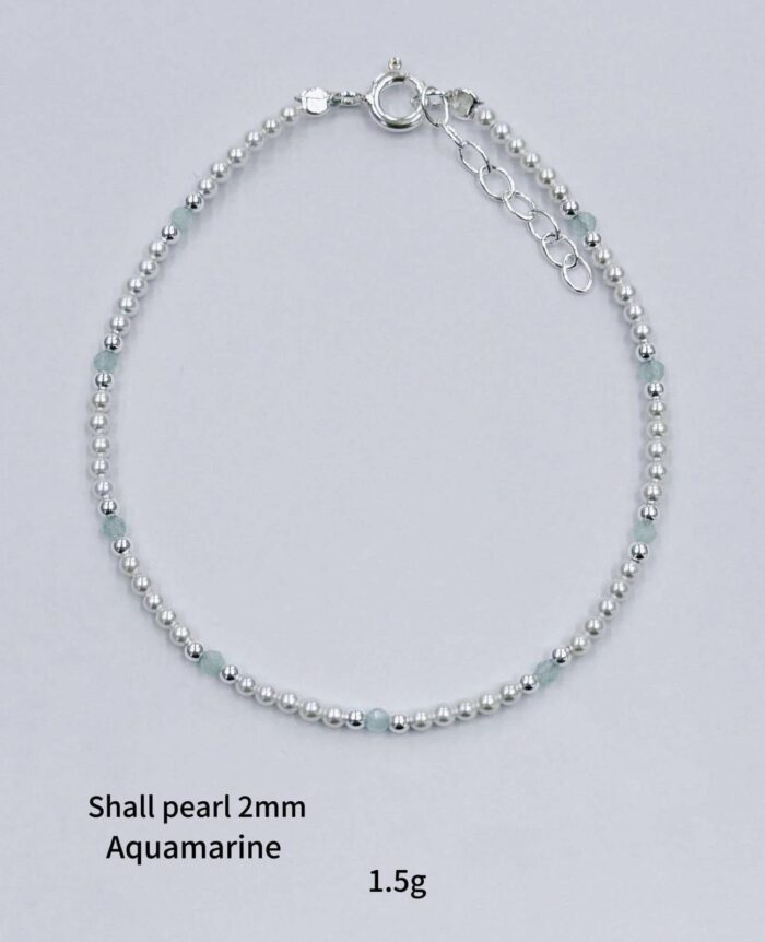 Pulseira micro pérolas +aquamarine - Image 3